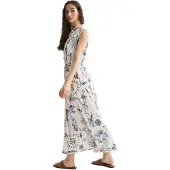 Scotch & Soda Ufu01574t Sleeveless Midi Dress Blanc 40 / Regular Femme