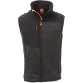 Payper Hommes, Gilet, Tour Strickweste, Gris, Orange, Multicolore, Noir, (L)
