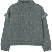 Boboli Knitwear Fringes Sweater Gris 6 Years Fille