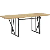 SoBuy Table murale Extensible Blanc Pieds noirs Design Industriel FWT113-N