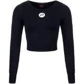 Pure Femmes, T-shirt de sport, T-shirt sport à manches longues pour femme (M), Noir, M