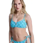 Roxy Essentials Pt Strappy Bralette Bikini Top Bleu XL Femme