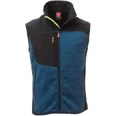 Payper Hommes, Gilet, Gilet Tour bleu chiné-noir, Multicolore, Noir, Bleu, (M)