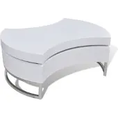 Super Merchant Table basse Forme-Réglable Blanc Brillant