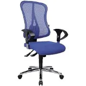 Topstar Siège de travail Deluxe résille, tissu bleu
