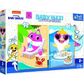 Trefl Puzzle 2 Puzzles - Baby Maxi Puzzle - Baby Shark - Moins de 10 pièces