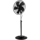 Neo Tools Ventilateur sur pied 100W | 3 niveaux de puissance | avec télécommande | 45cm | Ventilateur, ventilateur de sol d'atelier, diamètre 45cm, 3 vitesses, oscillation