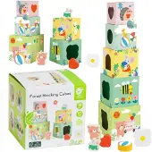 Classic World Boîte de cubes de puzzle du monde classique, pyramide forestière, 10 pièces