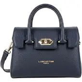 Lancaster Sac à main A rabat avec fermoir Mini Milano Cosmos Bleu Foncé