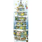 Sonstige Verlage Calendrier de l'Avent « Tour de Noël » avec 24 petites portes illustrées