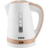 Noveen EK1202 Bouilloire électrique brune 1l, Bouilloire électrique, Marron, Blanc