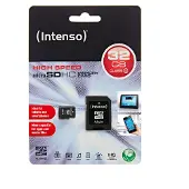 Intenso Carte mémoire 32GB MicroSDHC, 32GB, 20 MB/s, couleur : noir