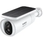 Baseus Caméra de surveillance avec panneau solaire S1, 2K HD, détection IA, suivi solaire automatique, vision nocturne, batterie 10 400 mAh, audio bidirectionnel, IP67