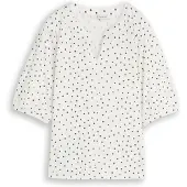Tom Tailor Chemisier bleu nuit / blanc