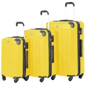 VERTICAL STUDIO "Helsinki" Valise Ensemble de 3 20" 24" 28" jaune