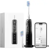 Laifen Brosse à dents électrique Wave Pro, avec application, capteur de pression, autonomie de 70 jours, charge sans fil et technologie de nettoyage intelligente – transparente