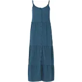 Protest Cocoa Sleeveless Long Dress Bleu S Femme