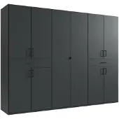 Wimex Armoire Tibet à portes battantes, finition au choix : graphite