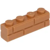 LEGO 25x brique 1x4 , nougat moyen