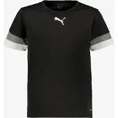 Puma T-Shirt fonctionnel 'TeamRise' gris / noir / blanc