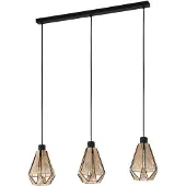 Eglo ADWICKLE Suspension Lampe à suspendre Lampe à suspendre - L87 x l14,5 x H110 cm - noir - 3X40W excl. - IP20