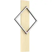 Eglo Applique murale LED intérieure Boyal, luminaire mural avec structure en bois, lampe murale pour couloir en bois clair et métal noir, projecteur mural, lumière blanc chaud, 56 cm