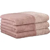 Cawoe Serviette rose / blanc