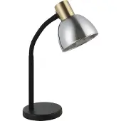 Eglo MACERE Lampe de table éclairage de table - L22 x l12 x H34 cm - noir, laiton brossé - IP20
