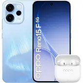 OPPO Reno15 F 5G Aurora Blue Box 16,7 cm (6.57") Double SIM Android 16.0 USB Type-C 8 Go 256 Go 6500 mAh Bleu