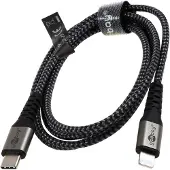Goobay 49271 Lightning cable 1 m Black, Grey