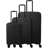 Travelite Valise à roulettes AIR STRIPE 4 roues, grande/moyenne, extensible, noir