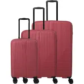 Travelite Valise à roulettes AIR STRIPE 4 roues, grande/moyenne, rouge