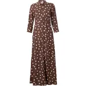 Y.A.S Robe-chemise 'YASSAVANNA' chocolat / blanc