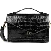 Lancaster Sac à Rabat Zoé Noir Croco