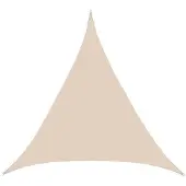 INF Voile d'ombrage triangulaire pour terrasse de plage, protection UV Beige S