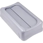 Rubbermaid Couvercle rabattable Slim Jim, gris (déchets résiduels)