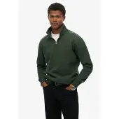 Superdry Homme Sweatshirt Demi-zip Essential Logo Green Taille: S