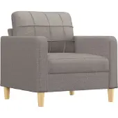 vidaXL Fauteuil Taupe 60 cm Tissu