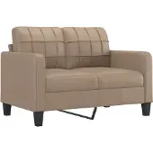 vidaXL Canapé à 2 places Cappuccino 120 cm Similicuir