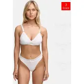 Tazzio String '3er Pack F927' blanc
