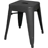 Bolero Tabourets de bistro bas en acier, hauteur d'assise 46 cm (4 pièces)