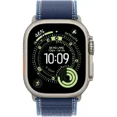 Apple Bracelet Trail Loop pour Watch | 44/45/46/49 mm - Taille S/M - Blue / Bright Blue Natural Titanium