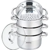 Klausberg Cuit-vapeur 18 cm 5 pièces Acier inoxydable