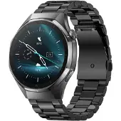 Forever zBase SW-720 : Montre connectée pour hommes, étanche, bracelet en acier inoxydable, fonctions sportives, moniteur de fréquence cardiaque, couleur bleu marine