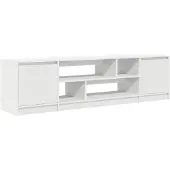 vidaXL Armoire TV blanche 188,5x41x50 cm Bois composite