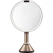 Simplehuman miroir à détecteur rond, or rose
