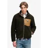 Superdry Veste en polaire 'MOUNTAIN' sépia / vert foncé
