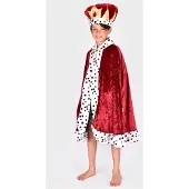 Den Goda Fen Royal Cloak Child Costume Rouge 3-8 Years Enfants