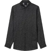 Armani Exchange pour homme. XM002280AF13235FC304 Chemise Technical noir (L), Casuel, Viscose, Manche longue