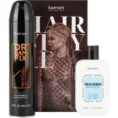 Kemon Nourish Dreamfix Bundle pour nutrition intense et fixation flexible (Kit de soins capillaires)
